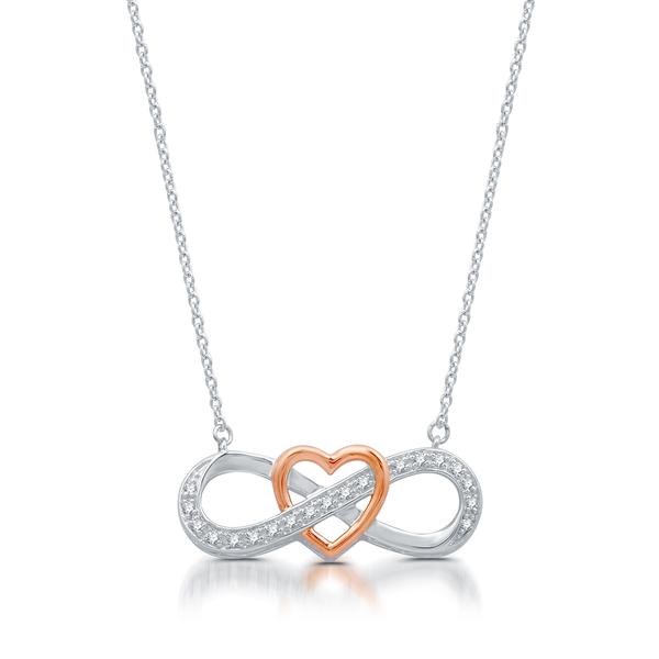 Diamond Classics(tm) 1/10ctw. Diamond Heart Ribbon Pendant