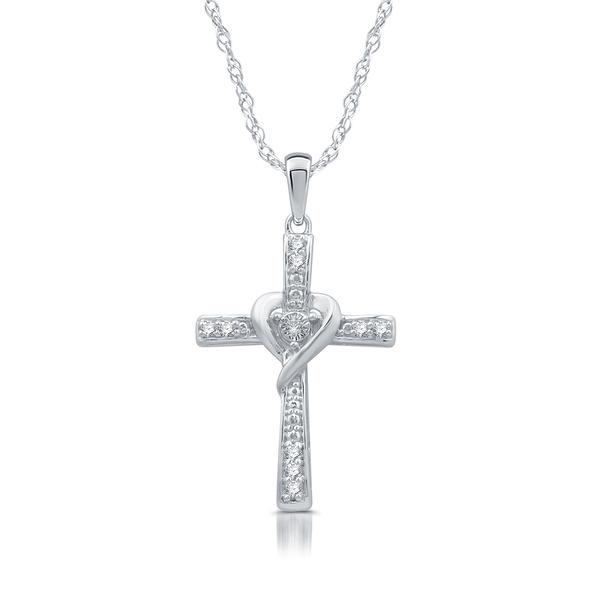 Diamond Classics(tm) 1/10 ctw. Diamond Silver Cross Pendant