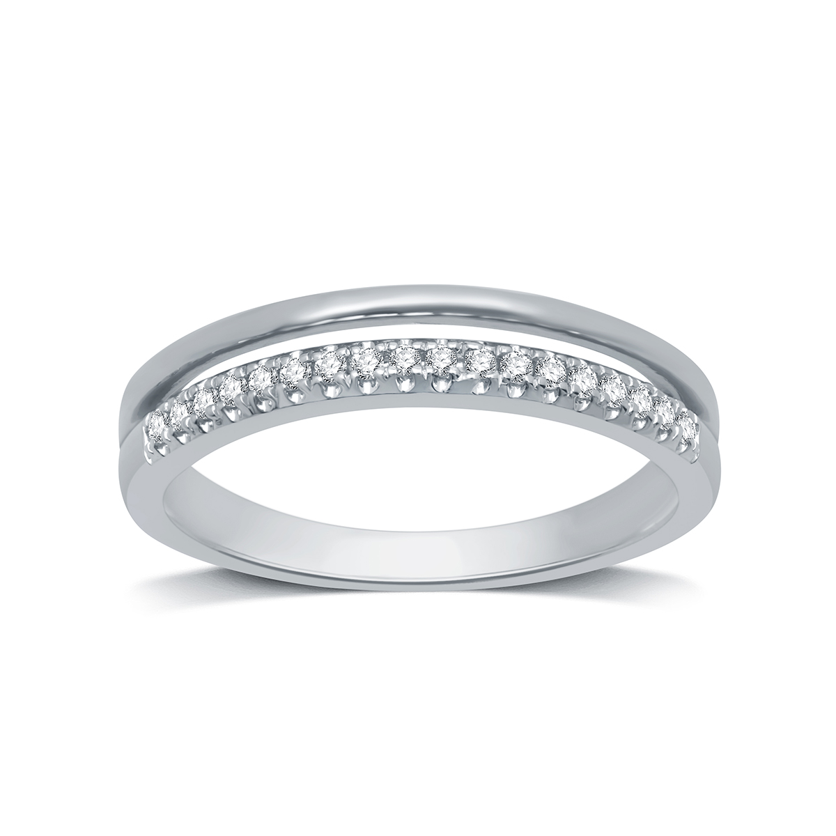 Endless Affection(tm) 1/10ctw. Diamond  Double Split Wedding Band