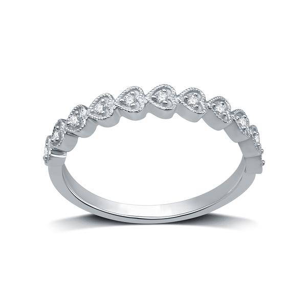Endless Affection(tm) 1/10ctw. Diamond Sterling Silver Heart Band