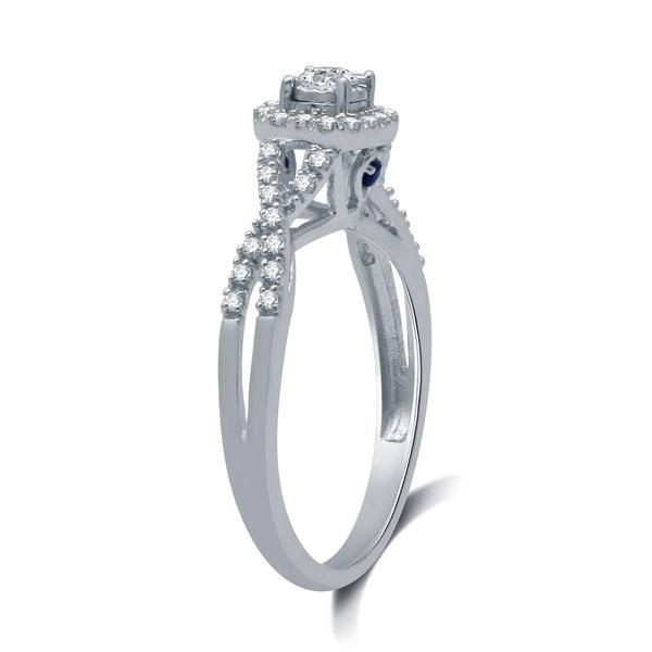 Loveblooms(tm) Sterling Silver 3/8ctw. Diamond Bridal Set alternate view