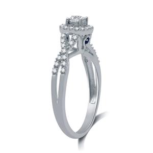 Loveblooms(tm) Sterling Silver 3/8ctw. Diamond Bridal Set alternate view