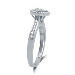 Loveblooms(tm) Sterling Silver 1/3ctw. Diamond Heart Set alternate view