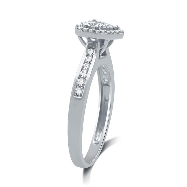 Loveblooms(tm) Sterling Silver 1/3ctw. Diamond Heart Set alternate view