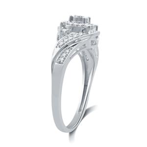 Loveblooms(tm) Sterling Silver 1/3ctw. Diamond Bridal Set alternate view