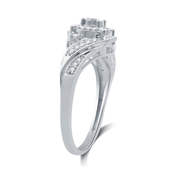 Loveblooms(tm) Sterling Silver 1/3ctw. Diamond Bridal Set alternate view