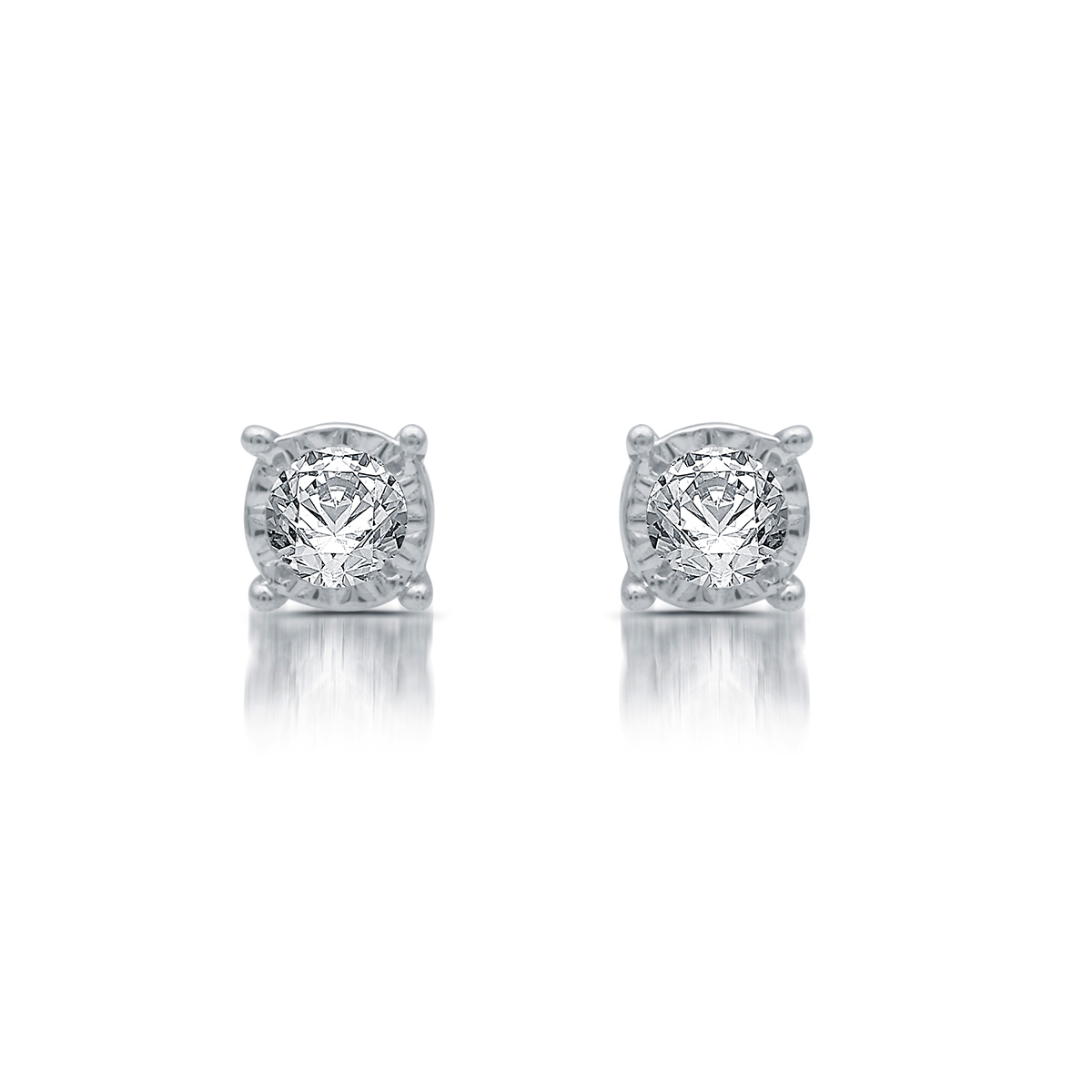 Diamond Classics(tm) 10kt. White Gold 1/10ctw. Stud Earrings