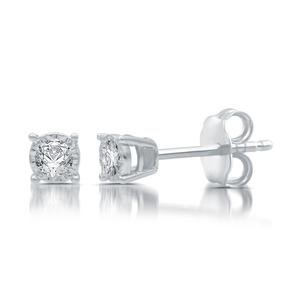 Diamond Classics(tm) 10kt. White Gold 1/10ctw. Stud Earrings alternate view