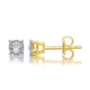 Diamond Classics(tm) 10kt. Yellow Gold 1/10ctw. Stud Earrings alternate view