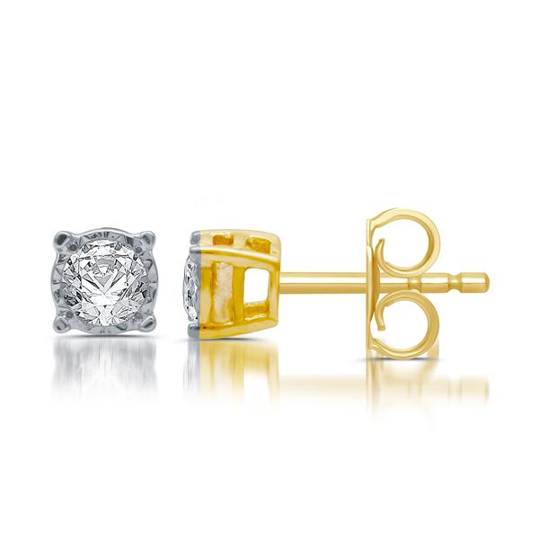 Diamond Classics(tm) 10kt. Yellow Gold 1/4ctw. Stud Earrings alternate view