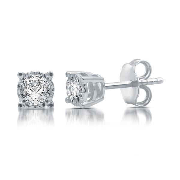 Diamond Classics(tm) 10kt. White Gold 1/3ctw. Stud Earrings alternate view