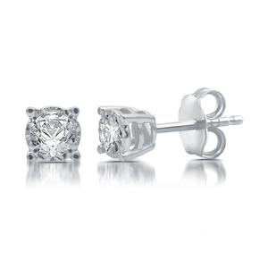 Diamond Classics(tm) 10kt. White Gold 1/3ctw. Stud Earrings alternate view