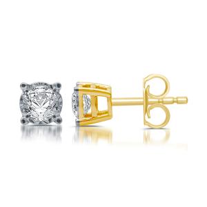 Diamond Classics(tm) 10kt. Yellow Gold 1/3ctw. Stud Earrings alternate view