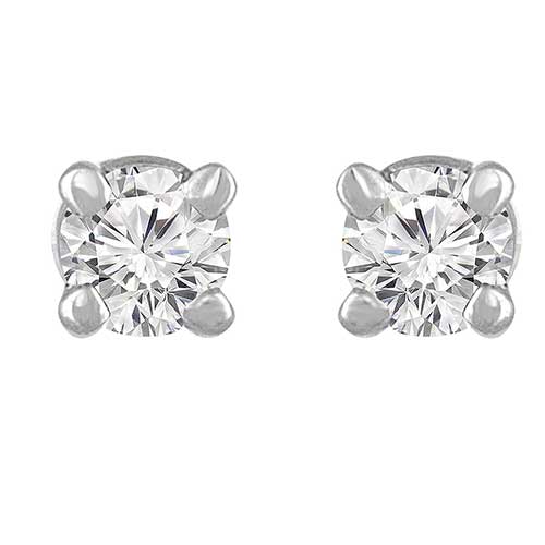 Diamond Classics(tm) 14kt. White Gold 1/2ctw. Earrings