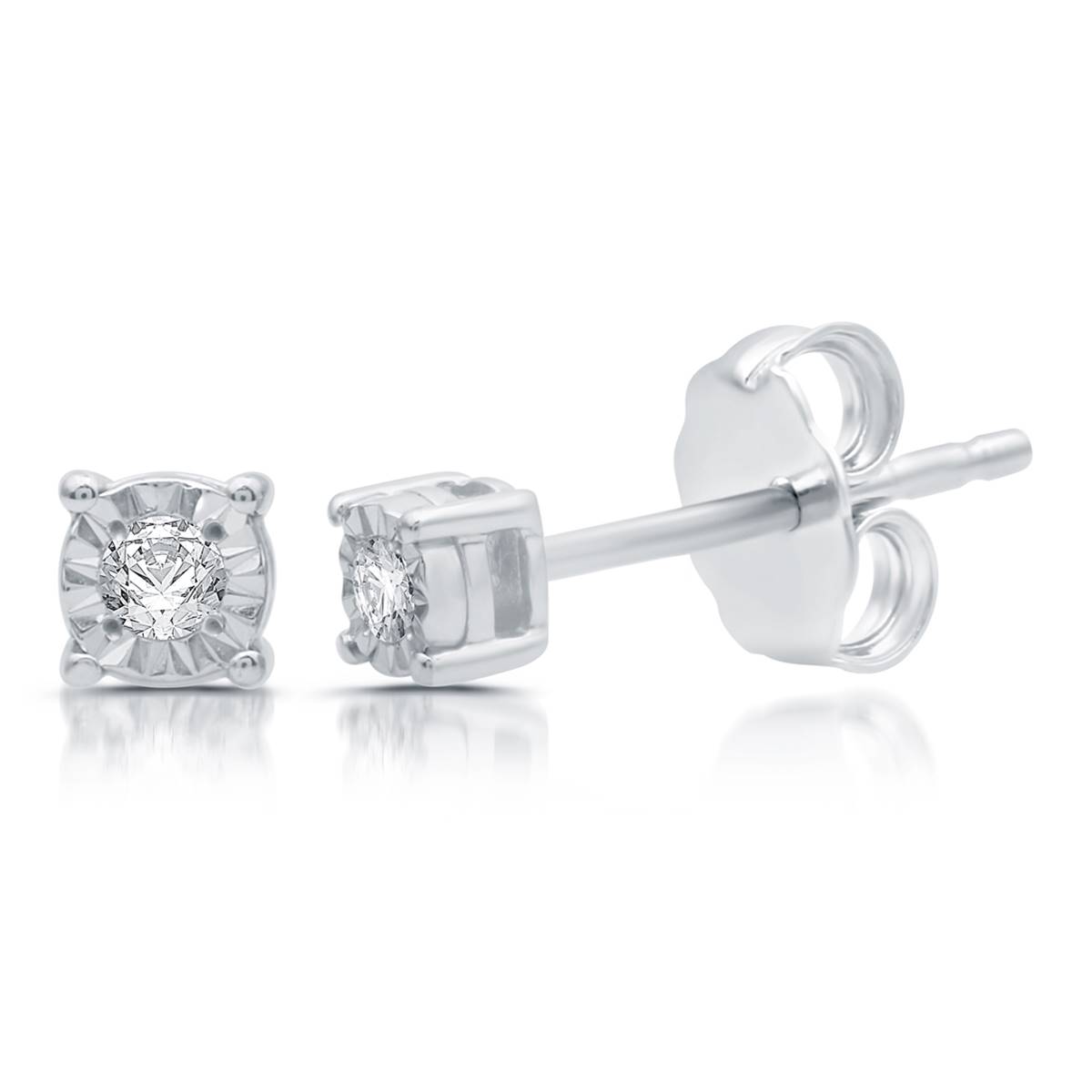 Diamond Classics(tm) 1/10ctw. 2pc. Huggie Hoop And Stud Earrings Set