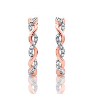 Diamond Classics(tm) Sterling Silver 1/10ctw. Twist Earrings