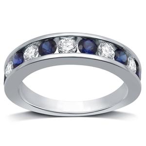 Nova Star(R) 1/2ctw. Lab Grown Diamond Sapphire Channel Band Ring