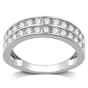 Nova Star(R) 1ctw. Lab Grown Diamond 2-Row Anniversary Band