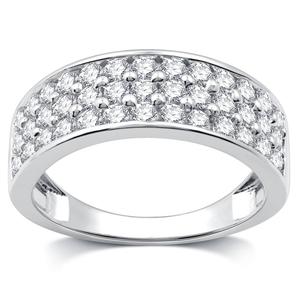Nova Star(R) 1ctw. Lab Grown Diamond 3-Row Anniversary Band