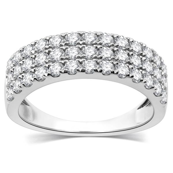 Nova Star(R) 1ctw. Lab Grown Diamond White Gold Anniversary Band