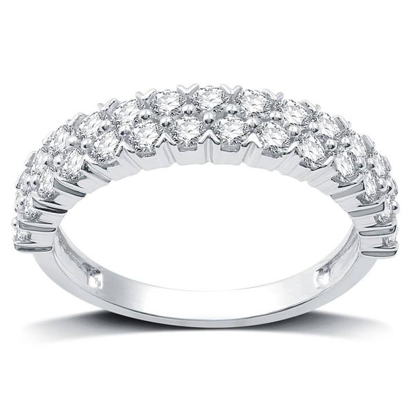 Nova Star(R) 1ctw. Lab Grown Diamond Two Row Semi-Eternity Band