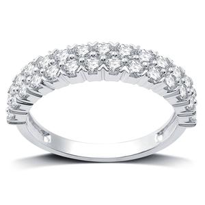 Nova Star(R) 1ctw. Lab Grown Diamond Two Row Semi-Eternity Band