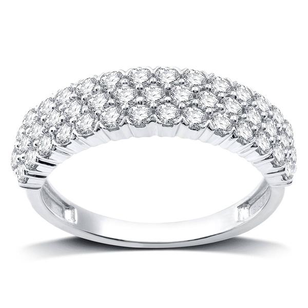 Nova Star(R) 1ctw. Lab Grown Diamond Three Row Semi-Eternity Band