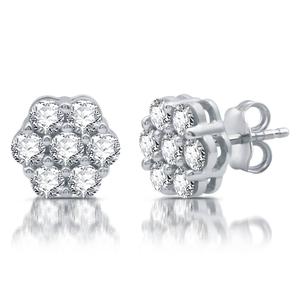 Nova Star(R) 1ctw. Lab Grown Diamond 14kt. White Gold Stud Earrings