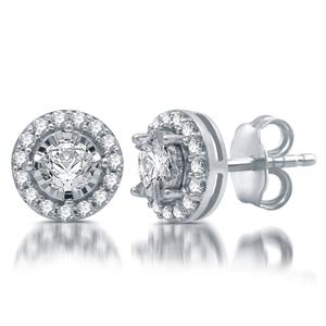 Nova Star(R) 5/8ctw. Lab Grown Diamond Halo Stud Earrings