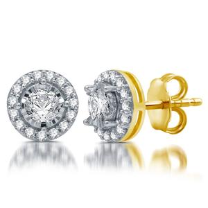 Nova Star(R) 5/8ctw. Lab Grown Diamond Yellow Gold Stud Earrings