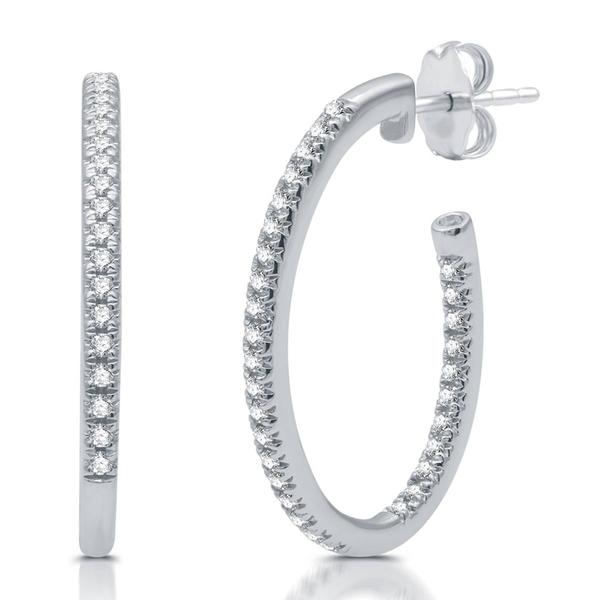 Nova Star(R) 1/2ctw.Lab Grown Diamond Inside Out Hoop Earrings