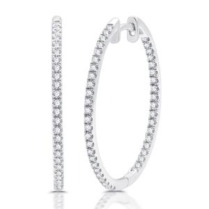 Nova Star(R) 1/2ctw. Lab Grown 14kt. Inside Out Hoop Earrings