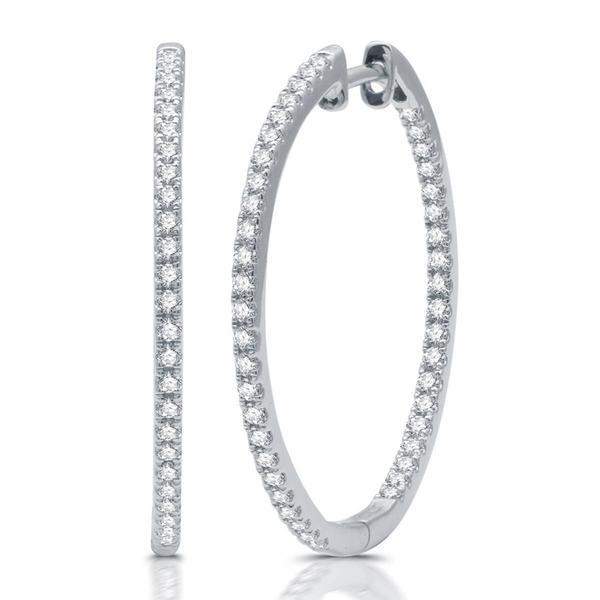 Nova Star(R) 1ctw. Lab Grown Diamond Inside Out 14kt. Hoop Earrings