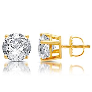 Nova Star(R) Lab Grown Diamond Gold Plated Stud Earrings alternate view