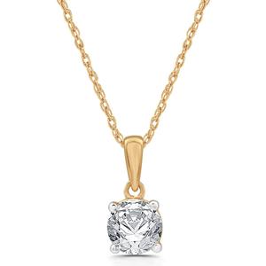 Nova Star(R) 1ctw. Lab Grown Diamond Gold Plated Solitaire Pendant