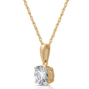 Nova Star(R) 1ctw. Lab Grown Diamond Gold Plated Solitaire Pendant alternate view