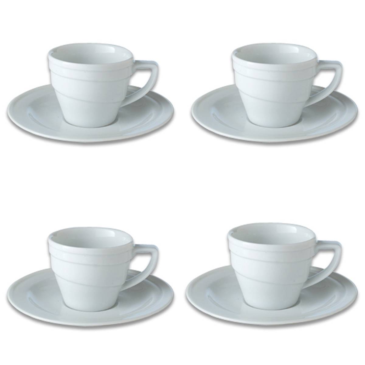 BergHOFF Essentials Hotel Espresso Cup And Saucer Set Of 4