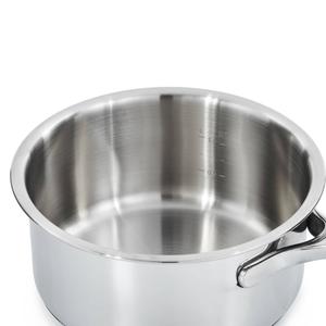 BergHOFF Helix Stainless Steel 1.6qt. Saucepan with Glass Lid alternate view