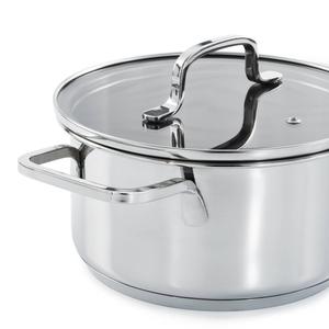 BergHOFF Helix Stainless Steel 7.25in. Stockpot w/ Glass Lid alternate view