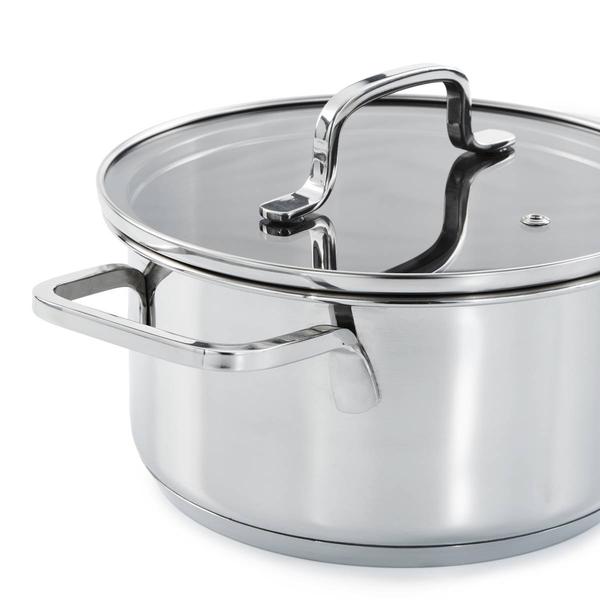 BergHOFF Helix Stainless Steel 7.25in. Stockpot w/ Glass Lid alternate view