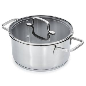 BergHOFF Helix Stainless Steel 8in. Stockpot with Glass Lid