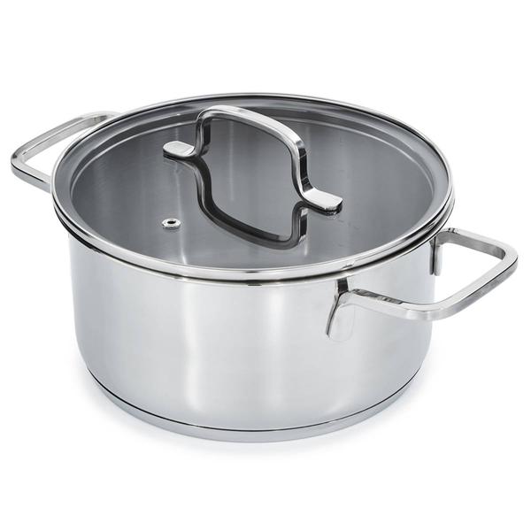 BergHOFF Helix Stainless Steel 8in. Stockpot with Glass Lid
