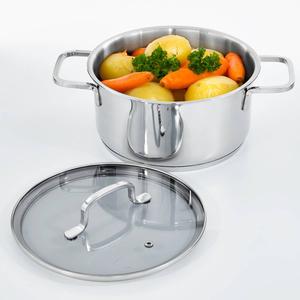 BergHOFF Helix Stainless Steel 8in. Stockpot with Glass Lid alternate view
