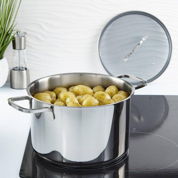 BergHOFF Helix Stainless Steel 10in. Stockpot with Glass Lid alternate view