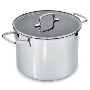 BergHOFF Helix Stainless Steel 10.25in. Stockpot with Glass Lid