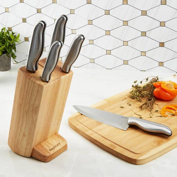 BergHOFF Entity Stainless Steel 6pc. Knife Block Set alternate view
