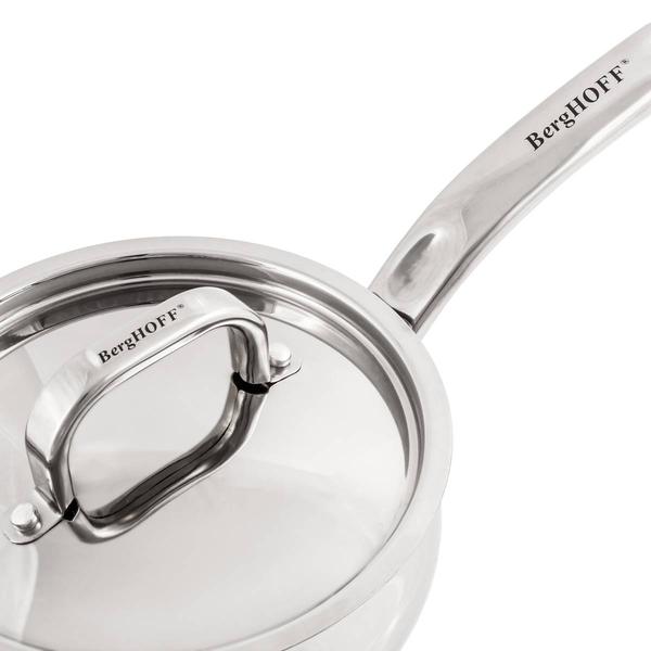 BergHOFF Belly Shape Stainless Steel 6.25in. Saucepan with Lid alternate view