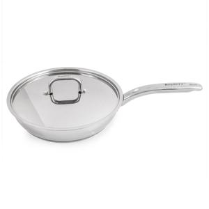 BergHOFF Belly Shape Stainless Steel 10.5in. Skillet with Lid
