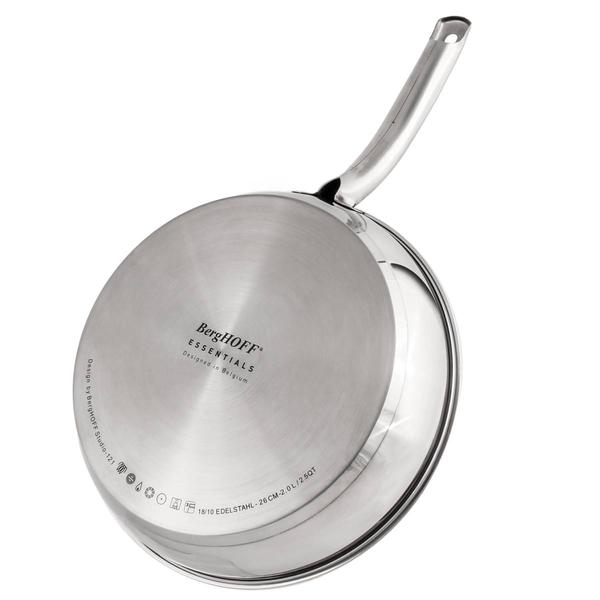 BergHOFF Belly Shape Stainless Steel 10.5in. Skillet with Lid alternate view