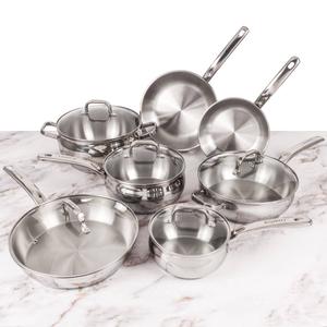 BergHOFF Shape Belly 12pc. Cookware Set w/ Glass Lid